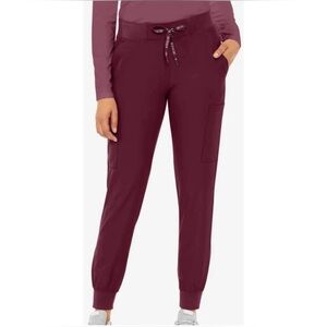 3/$20 Med Couture Wine Scrub Joggers Small Medical Nursing Doctors